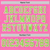 Maxcorners Custom Pink Neon Green-White Mesh Authentic Football Jersey LM2605