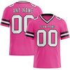 Maxcorners Custom Pink White-Black Authentic Football Jersey LM2605