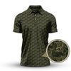 Maxcorners German Shepherd Pattern Golf Shirt , Dog Golf Shirt, Camo Golf Shirt, Veteran Golf Shirt For Men
