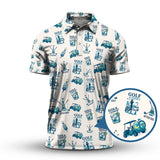 Maxcorners Golf And Vodka Shirt For Golfer, Vodka After Golf Pattern Golf Shirt, Funny Golf Shirt For Men