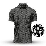Maxcorners Funny Golf Shirt, Pattern Golf Balls Polos For Men, Crazy Golf Shirts For Golfers