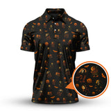 Maxcorners Funny Pattern Golf Shirt, Bigfoot Golf Shirt, Halloween Golf Shirt For Golfer