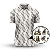 Maxcorners Doberman Pattern Golf Polos, Dog Golf Shirt For Golfers, Crazy Golf Shirts