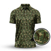 Maxcorners Camo Golf Shirt For Golfer, Camo Polo Shirt, Pattern Golf Shirt For Veteran, Golf Gift For Men