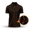 Maxcorners Halloween Skeleton Golf Shirt, Funny Pattern Golf Polos For Men, Spooky Golf Cart & Pumpkin Shirts