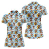 Maxcorners Surfing Bigfoot Hawaiian Golf Shirt, Womens Golf Tops, Golf Polo For Women LM1507