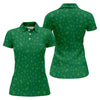 Maxcorners Golf And Beer Lucky Four Leaf Clover St Patrick's Day Green Women's Golf Tops, Golf Gift For Ladies
