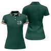 Maxcorners Green Best Papa By Par Embroidered Golf Polo Shirt, Ladies Golf Shirts, Golf Tops For Women LM1507