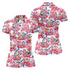 Maxcorners Santa Flamingo Float Tropical Christmas Golf Shirt, Christmas Shirts For Women, Christmas Golf Shirt LM1507