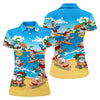 Maxcorners Santa Claus Summer Beach Party Golf Shirt, Golf Polo For Women, Christmas Golf Shirt LM1507