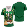 Maxcorners St Patrick's Day Green Leprechaun Costume Print Golf Shirt, Men's Golf Shirt, Golf Gift For Men