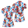 Maxcorners Bigfoot Flamingo Float Tropical Hawaiian Golf Shirt, Hawaiian Golf Shirt, Golf Tops For Women LM1507