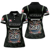 Maxcorners Personalized Veteran America 250 Polo Shirt Gray Accent, Women’s Golf Polo, Ladies Golf Shirts LM1507