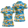 Maxcorners Funny Duck Hawaiian Golf Shirt, Summer Ocean Women's Golf Tops, Ladies Golf Shirts LM1507