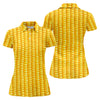 Maxcorners Realistic Sweet Corn Cob Print Design Golf Shirt, Women's Golf Shirt, Hawaiian Golf Shirt, Golf Polo For Women LM1507