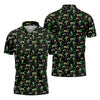 Maxcorners St Patrick's Day Leprechaun Character Golf And Beer Black Golf Shirt, Fun Golf Shirts For Men, Polo For Men