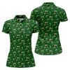 Maxcorners St Patrick's Day Leprechaun Character Golf And Beer Green Golf Shirt, Fun Women's Golf Shirts, Ladies Golf Polos