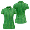 Maxcorners Funny Id Tap That Golf Ball Pattern Golf Shirt, Womens Golf Tops, Golf Polo For Women LM1507