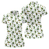 Maxcorners St Patrick's Day Leprechaun Golf And Beer Golf Pose Shamrock Golf Shirt, Golf Shirt For Women