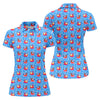 Maxcorners Santa Flamingo Pool Float Christmas Golf Shirt, Women's Golf Tops, Hawaiian Golf Shirt, Printed Golf Shirt LM1507