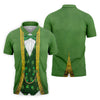 Maxcorners St Patrick's Day Leprechaun Costume Print Golf Tops For Men, Polo Shirts For Men, Golf Shirts For Men