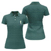 Maxcorners St Patrick's Day Shamrock Golf And Beer Green Golf Shirt, Women's Golf Tops, Ladies Golf Polos