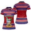 Maxcorners Guam Santa Mele Kalikimaka Christmas Golf Shirt, Women's Golf Tops, Hawaiian Golf Shirt, Golf Shirts For Women LM1507