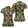 Maxcorners Tropical Corgi Dog Hawaiian Golf Polo Shirt, Golf Shirts For Women, Women's Golf Apparel LM1507