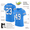 Maxcorners Custom Powder Blue White-Royal Mesh Authentic Football Jersey LM2605