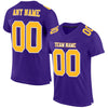 Maxcorners Custom Purple Gold-White Mesh Authentic Football Jersey LM2605