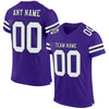 Maxcorners Custom Purple White-Black Mesh Authentic Classic Football Jersey LM2605