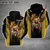 Maxcorners Billiards 8 Ball Multicolor Option Customized Name 3D Hoodie