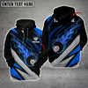 Maxcorners Billiards 8 Ball Fire Multicolor Option Customized Name 3D Hoodie
