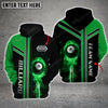 Maxcorners Billiards Ball 8 Fire Customized Name 3D Hoodie
