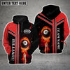 Maxcorners Billiards Ball 8 Fire Customized Name 3D Hoodie