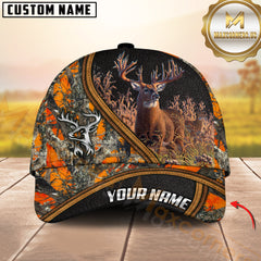Maxcorners Deer Hunting Leather Accent Real Tree Camo Personalized Name 3D Cap (4 Colors)