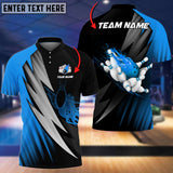 Maxcorners Bowling Ball And Pins Thunder Polka Dot Motifs Multicolor Option Customized Name 3D Shirt