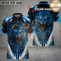Maxcorners Fire Tiger Darts Multicolor Customized Name, Team Name 3D Shirts