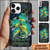 Maxcorners Mahi Mahi Fishing Vibrant Tropical Design Personalized Name 3D Phone Case