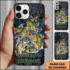 Maxcorners Walleye Fishing Aggressive Jump Design Personalized Name 3D Phone Case