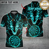 Maxcorners Darts Golden Fire Dragon Dartboard Design Multicolor Customized Name, Team Name 3D Shirts