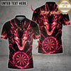 Maxcorners Darts Golden Fire Dragon Dartboard Design Multicolor Customized Name, Team Name 3D Shirts