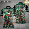 Maxcorners Bowling Girl Pitbull Pink Galaxy Multicolor Customized Name, Team Name 3D Shirt