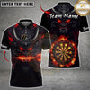 Maxcorners Darts Black Demon Flame Dartboard Multicolor Customized Name, Team Name 3D Shirts