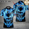 Maxcorners Bowling Flame Skull Bowling Pins Multicolor Customized Name, Team Name 3D Shirts