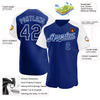 Maxcorners Custom Royal White Authentic Raglan Sleeves Baseball Jersey LM2605