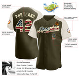 Maxcorners Custom Black Red-Royal 3D Pattern Design American Flag Premium Baseball Jersey LM0210