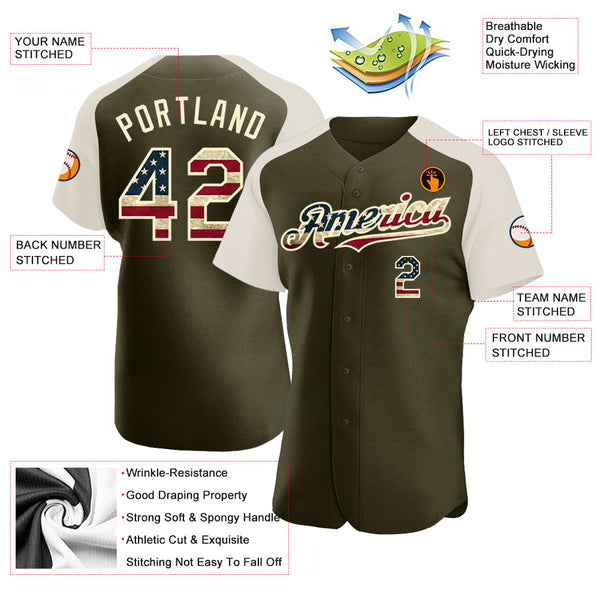 Maxcorners Custom Black Red-Royal 3D Pattern Design American Flag Premium Baseball Jersey LM0210