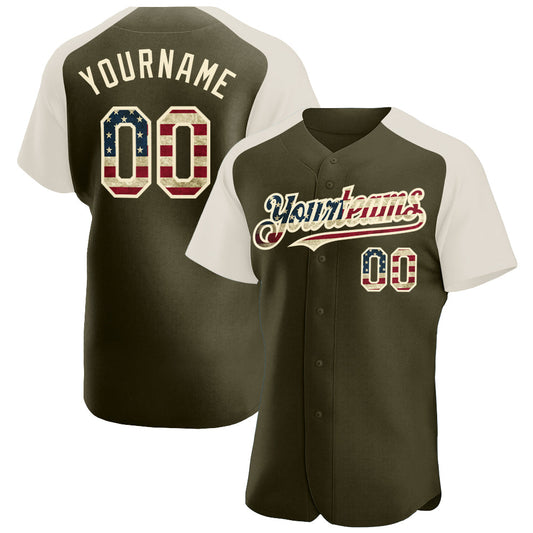 Maxcorners Custom Black Red-Royal 3D Pattern Design American Flag Premium Baseball Jersey LM0210