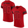 Maxcorners Custom Red Red-Black Mesh Authentic Football Jersey LM2605
